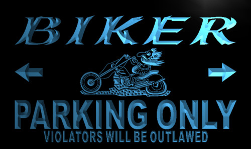 Biker Parking Only Neon Light Sign